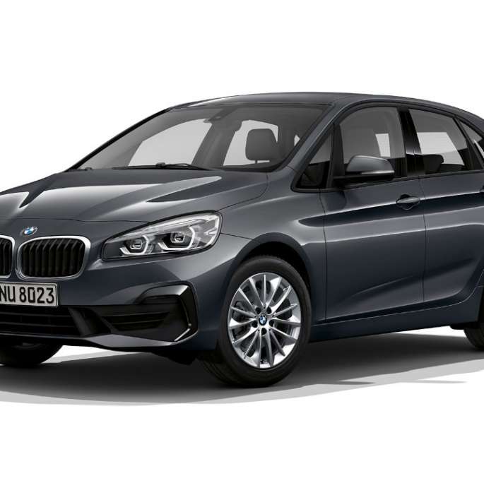 Perspetiva frontal a três quartos, BMW Série 2 Active Tourer Versão Advantage BMW Série 2 Active Tourer, BMW 218i, F45, Versão Advantage, cinza Mineral metalizado, perspetiva frontal a três quartos
