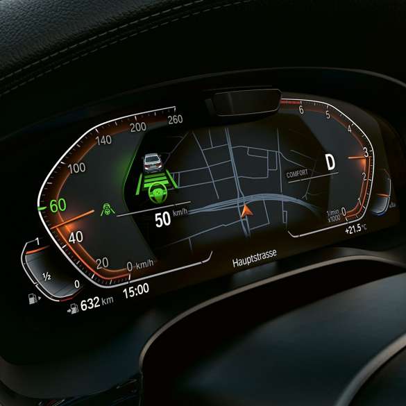 Ecrã de informações, BMW Série 5 Touring, G31 Ecrã de informações, BMW Série 5 Touring, G31, atualização, 2020, pintura cinza Sophisto, grande plano do interior