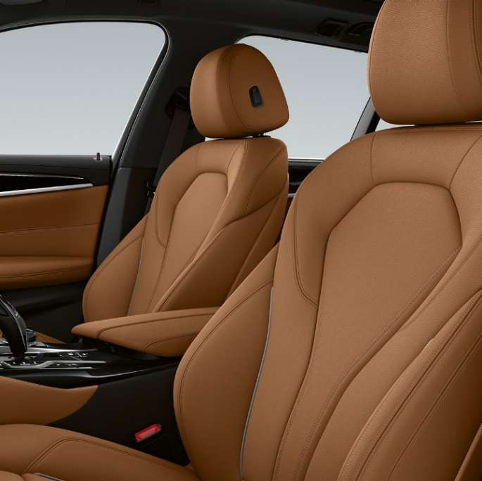 Estofos, BMW Série 5 Touring, G31, Pack Desportivo M Estofos em pele Dakota em Cognac com costuras exclusivas, BMW Série 5 Touring 530e, G31, 2020, Pack Desportivo M, interior