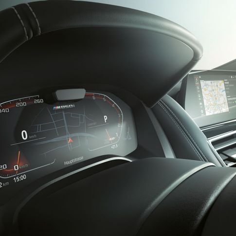 BMW M850i xDrive, painel de instrumentos, assistente de condução Plus. BMW M850i xDrive, painel de instrumentos, assistente de condução Plus.