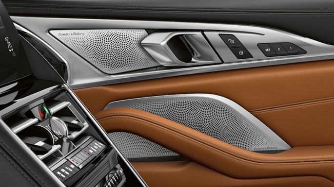 BMW M850i xDrive, interior, sistema de som surround Bowers & Wilkins Diamond. BMW M850i xDrive, interior, sistema de som surround Bowers & Wilkins Diamond.