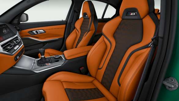 Bancos desportivos M, BMW M3 Berlina, G80, 2020 BMW M3 Berlina, G80, 2020, bancos desportivos M, interior