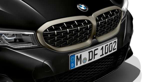 Tecnologia Mild Hybrid, BMW M340i xDrive Berlina, G20, 2020 BMW M340i xDrive Berlina, G20, 2020, pintura preto Sapphire metalizada, tecnologia Mild Hybrid, grande plano da dianteira