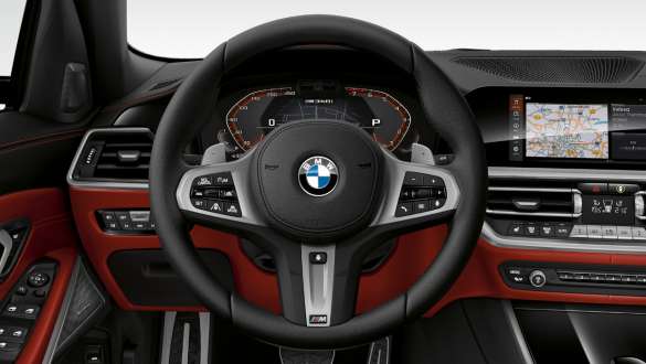 Volante M em pele BMW M340i xDrive Touring, volante M em pele.