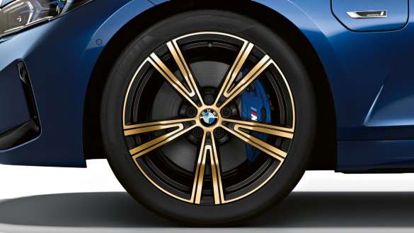 Jantes de liga leve BMW 793 de raios duplos de 19” de duas tonalidades BMW M340i xDrive e BMW M340d xDrive Touring, G21, jantes de liga leve BMW 793 M de raios duplos de 19" de duas tonalidades