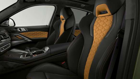 Bancos M multifuncionais do BMW X6 M Competition Bancos M multifuncionais em pele Merino do BMW X6 M Competition, F96, 2020, interior
