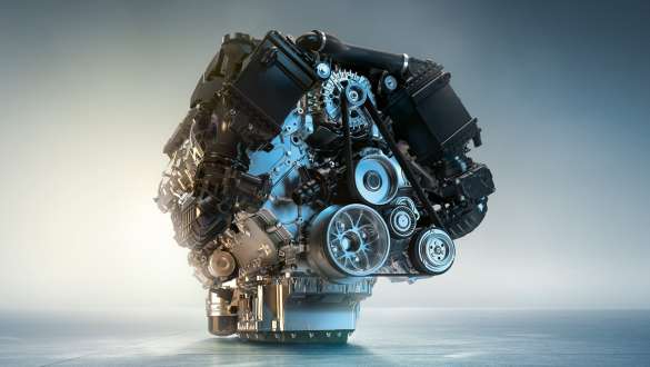 Motor a gasolina BMW M TwinPower Turbo do BMW X6 M50i, G06 Motor a gasolina BMW TwinPower Turbo de 8 cilindros do BMW X6 M50i, G06, 2018, SUV