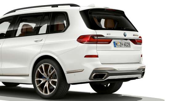 BMW X7, versão M com diferencial desportivo M, G07, 2019 BMW X7, versão M com diferencial desportivo M, G07, 2019, grande plano da traseira