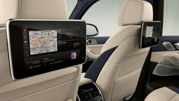 BMW X7, versão M com sistema multimédia Professional para os bancos traseiros, G07, 2019 BMW X7, versão M com sistema multimédia Professional para os bancos traseiros, G07, 2019