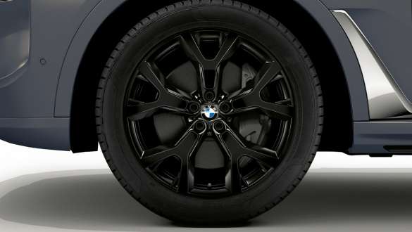 Jantes de liga leve BMW 752 de raios em Y de 21" em preto Jet, BMW X7 M60i xDrive, G07, LCI Jantes de liga leve BMW 752 de raios em Y de 21" em preto Jet, BMW X7 M60i xDrive, G07, LCI, grande plano