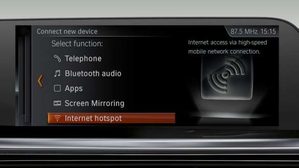 BMW Z4 Roadster, Hotspot WiFi Perspetiva do interior do BMW Z4 Roadster