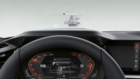 BMW Z4 Roadster (G29), posto de condução BMW Z4 Roadster (G29) com volante, Head-Up Display e visor de controlos