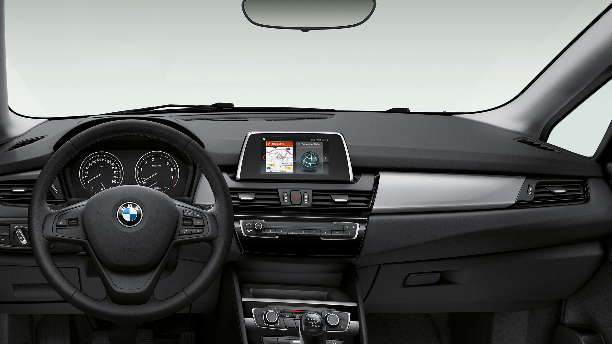 Posto de condução, BMW Série 2 Active Tourer Versão Advantage Posto de condução, BMW Série 2 Active Tourer, BMW 218i, F45, 2018