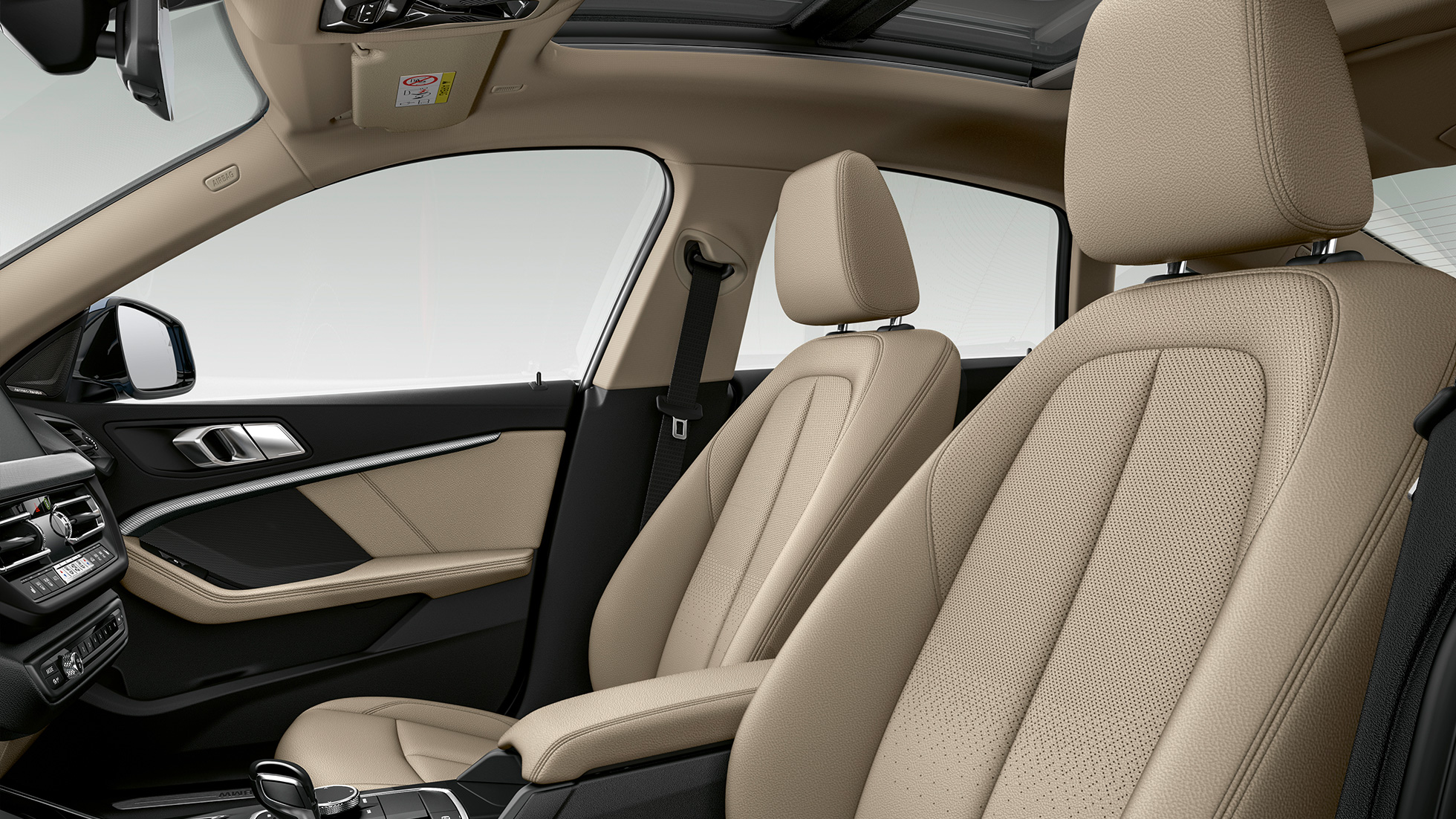 Bancos em pele perfurada em preto, BMW Série 2 Gran Coupé, Versão Luxury Line Bancos em pele perfurada em preto, BMW Série 2 Gran Coupé, Versão Luxury Line, F44, interior