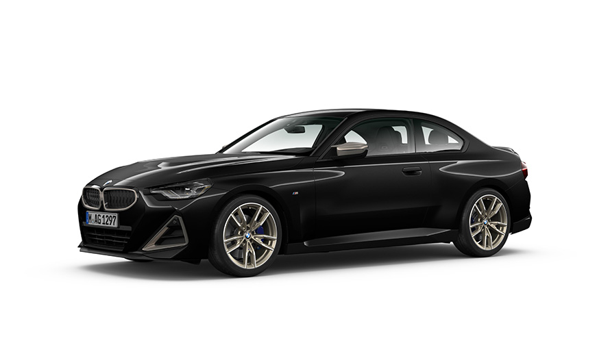 BMW Série 2, BMW Série 2 Coupé, versão M, G42, MP, perspetiva lateral a três quartos BMW Série 2, BMW Série 2 Coupé, versão M, G42, MP, perspetiva lateral a três quartos