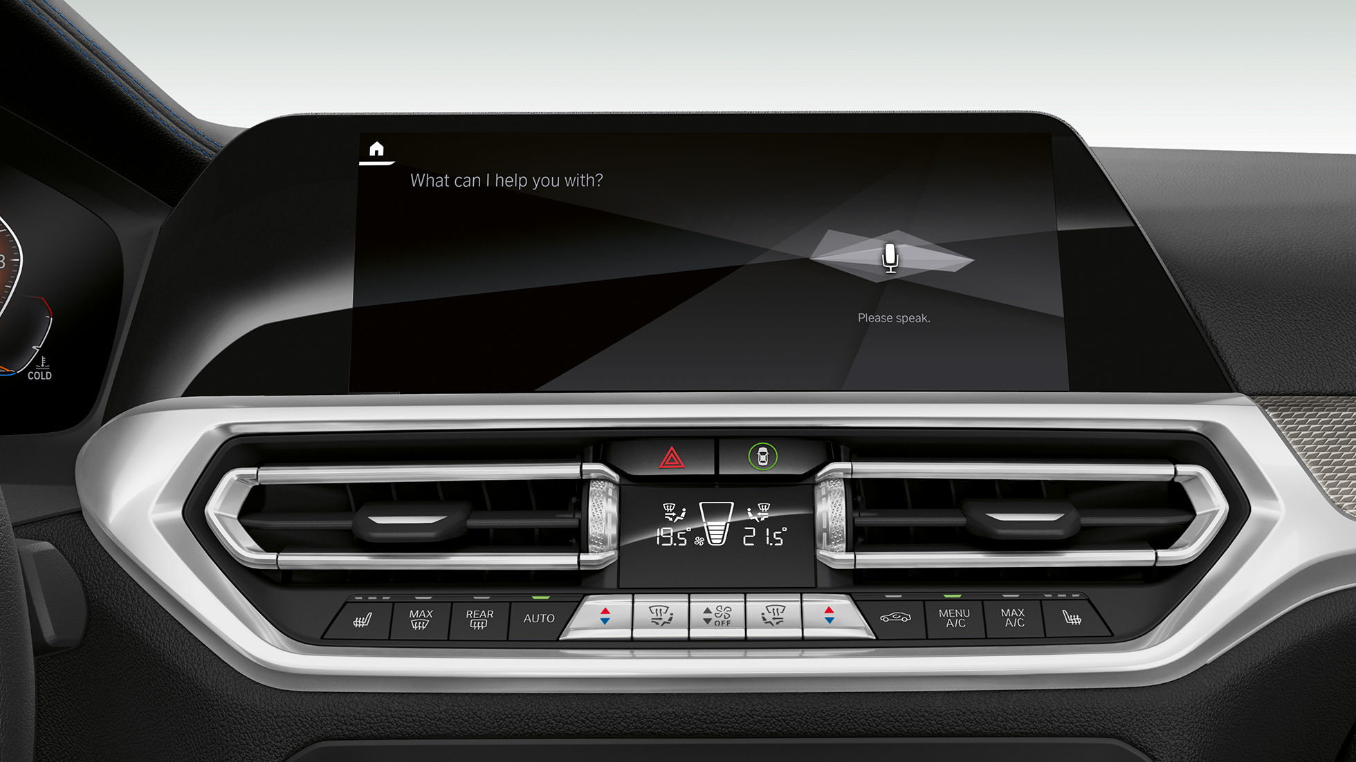 BMW Série 3 Berlina, IPA. Grande plano do painel de instrumentos com IPA do BMW Série 3 Berlina.