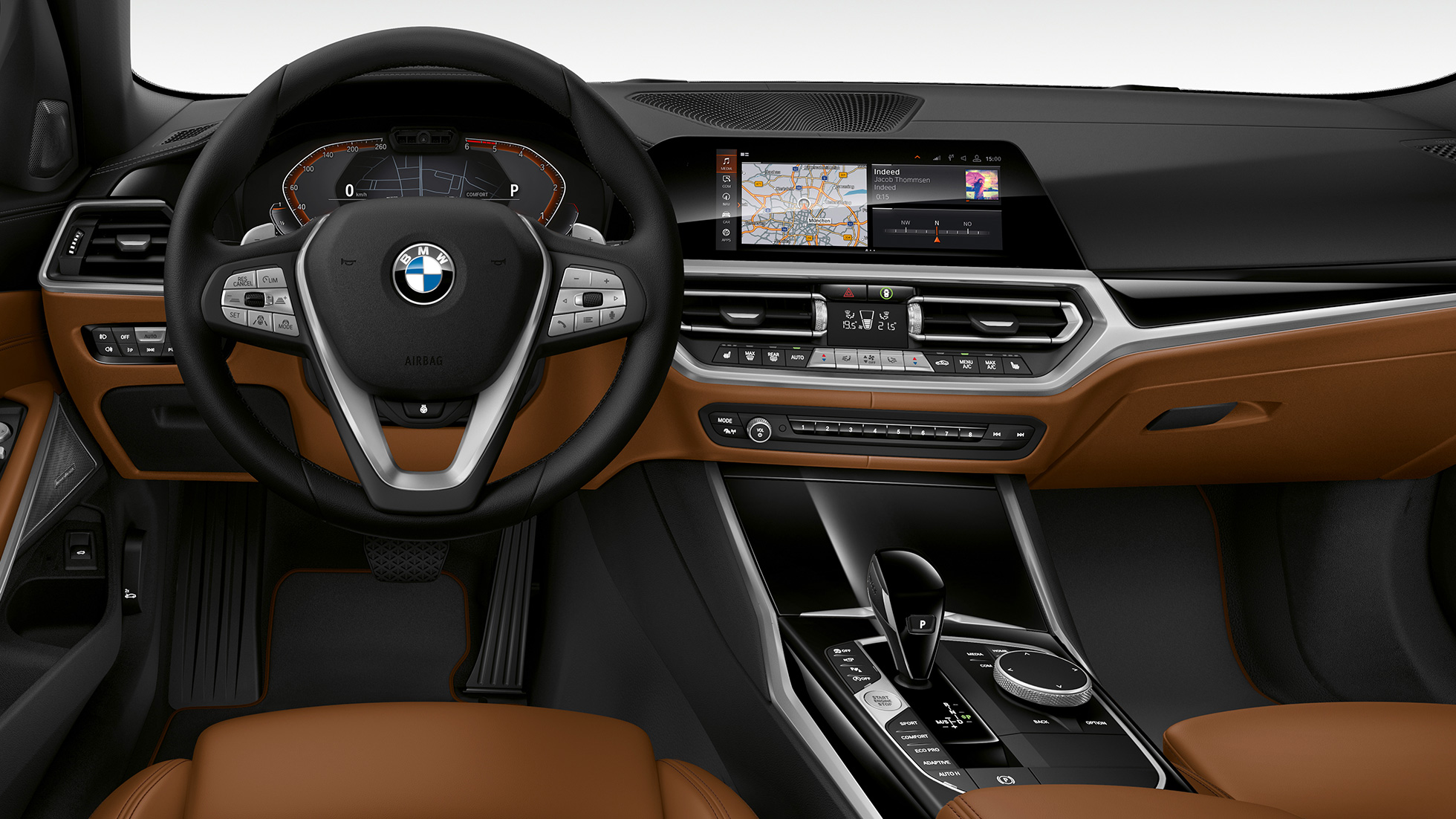 Posto de condução da Versão Line Luxury BMW Série 3 Touring, posto de condução da Versão Line Luxury