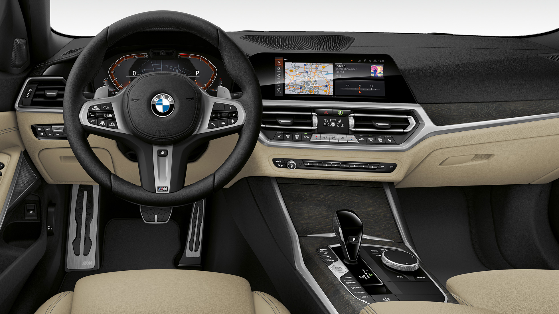 Posto de condução da Versão Desportiva M BMW Série 3 Touring, posto de condução da Versão Desportiva M