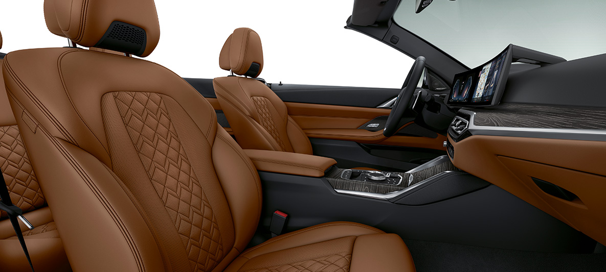 Pele integral Merino BMW Individual em Tartufo, BMW Série 4 Cabrio, 2020, G23, interior Pele integral Merino BMW Individual em Tartufo, BMW Série 4 Cabrio, G23, 2020, interior