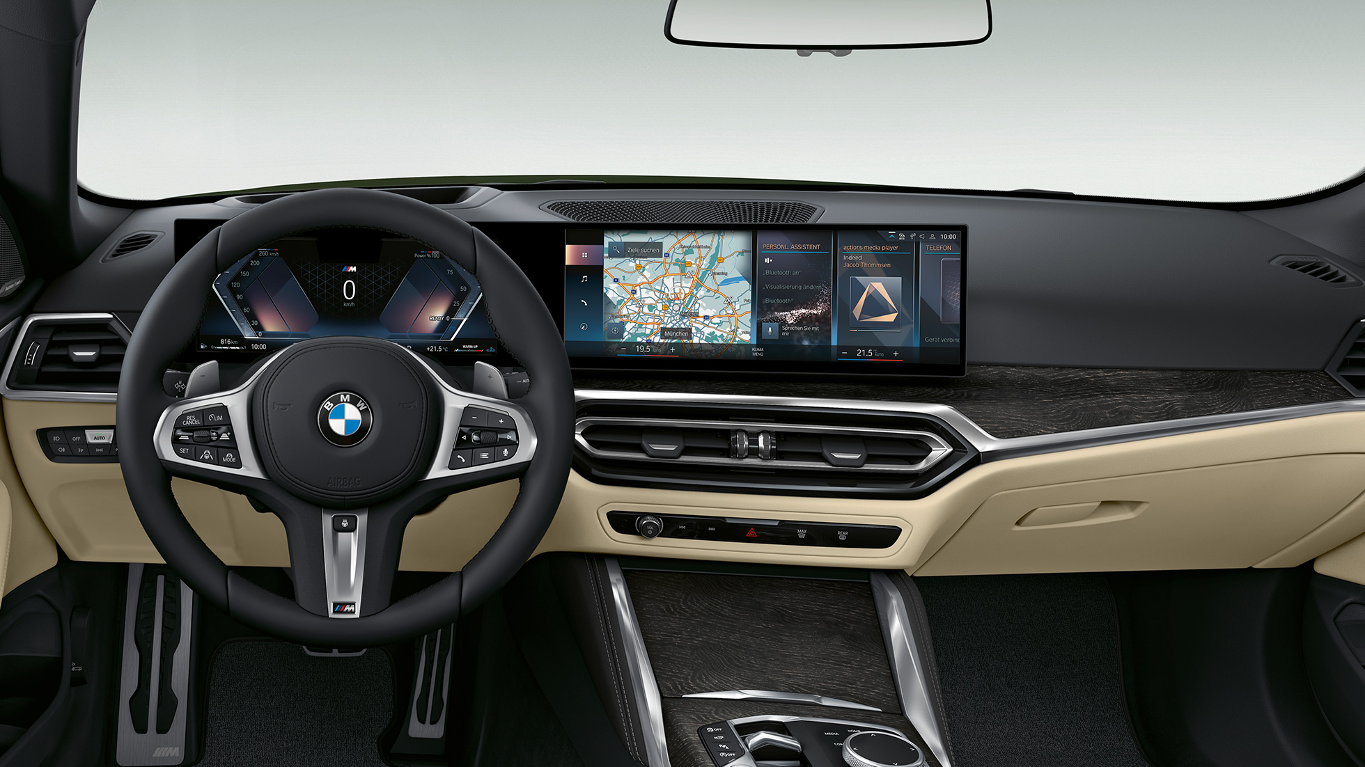 Posto de condução do BMW Série 4 Cabrio, Versão Desportiva M, G23, 2020 BMW Série 4 Cabrio, G23, 2020, Versão Desportiva M, interior, posto de condução