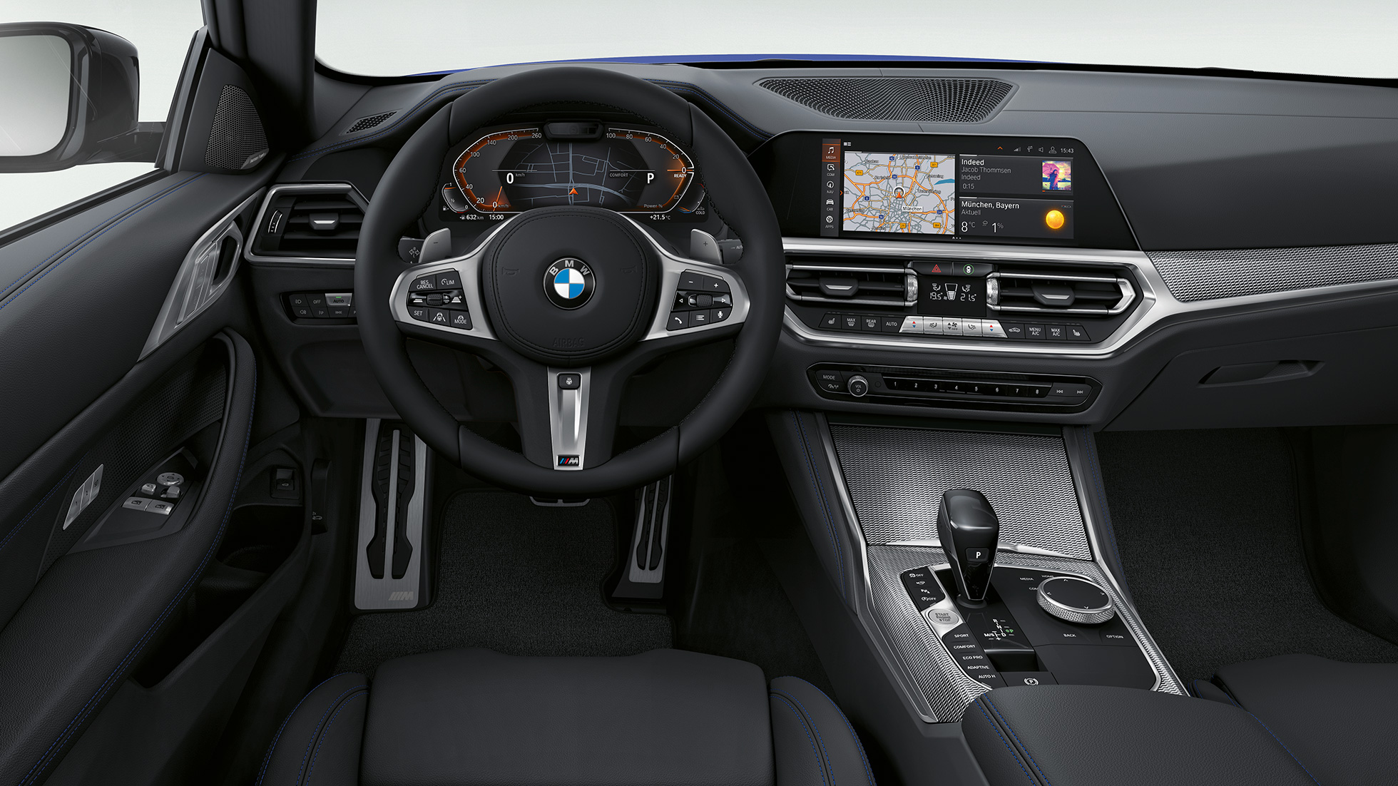 Estofos do BMW Série 4 Coupé, Versão Desportiva M, G22, 2020 Estofos em pele Exclusive, BMW Série 4 Coupé, G22, 2020, Versão Desportiva M, interior