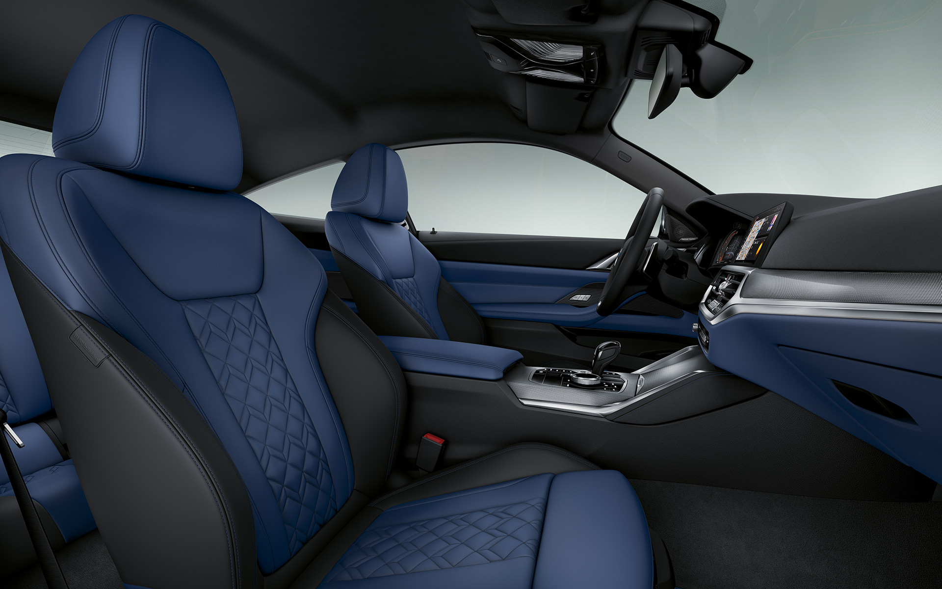 Pele integral Merino BMW Individual com elementos adicionais | azul Fjord/preto, BMW Série 4 Coupé, Individual, 2020, G22 Pele integral Merino BMW Individual com elementos adicionais | azul Fjord/preto, BMW Série 4 Coupé, Individual, 2020, G22