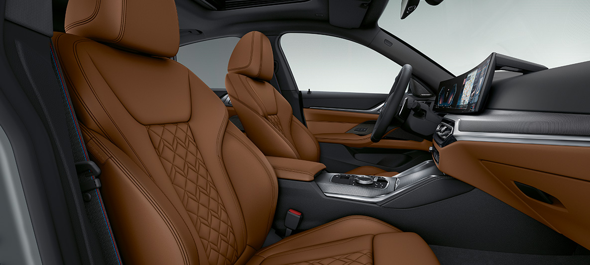 Pele integral Merino BMW Individual em Tartufo, BMW Série 4 Gran Coupé, G26, 2021, interior Pele integral Merino BMW Individual em Tartufo, BMW Série 4 Gran Coupé, G26, 2021, interior