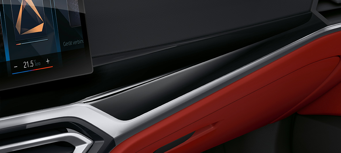 Frisos interiores em preto Piano, BMW Série 4 Gran Coupé, G26, 2021, interior Frisos interiores BMW Individual em preto Piano, BMW Série 4 Gran Coupé, G26, 2021, interior