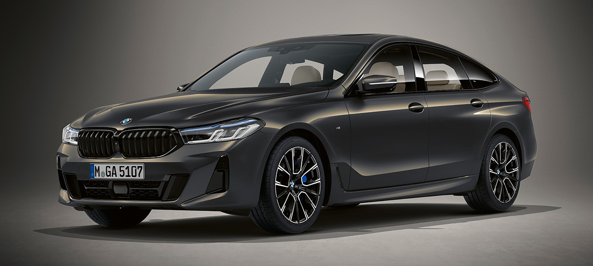 Pintura azul Tanzanite BMW Individual metalizada, BMW Série 6 Gran Turismo, G32, 2020 Pintura azul Tanzanite BMW Individual metalizada, BMW Série 6 Gran Turismo, G32, 2020, perspetiva frontal a três quartos, veículo parado