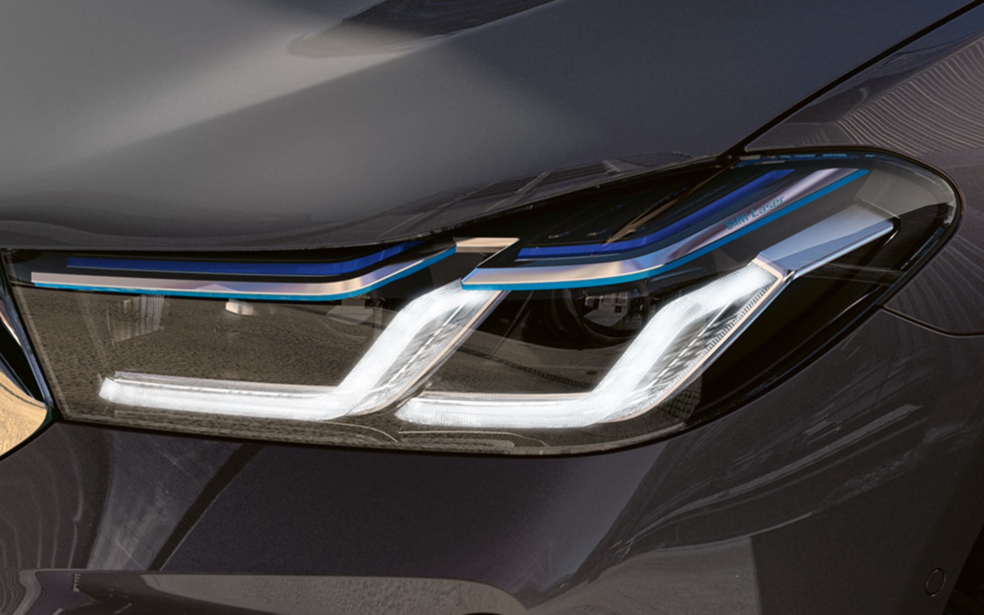 BMW Laserlight, BMW Série 6 Gran Turismo, BMW 640i xDrive, G32, 2020 BMW Laserlight, BMW Série 6 Gran Turismo, BMW 640i xDrive, G32, 2020, pintura cinza Bernina, grande plano frontal
