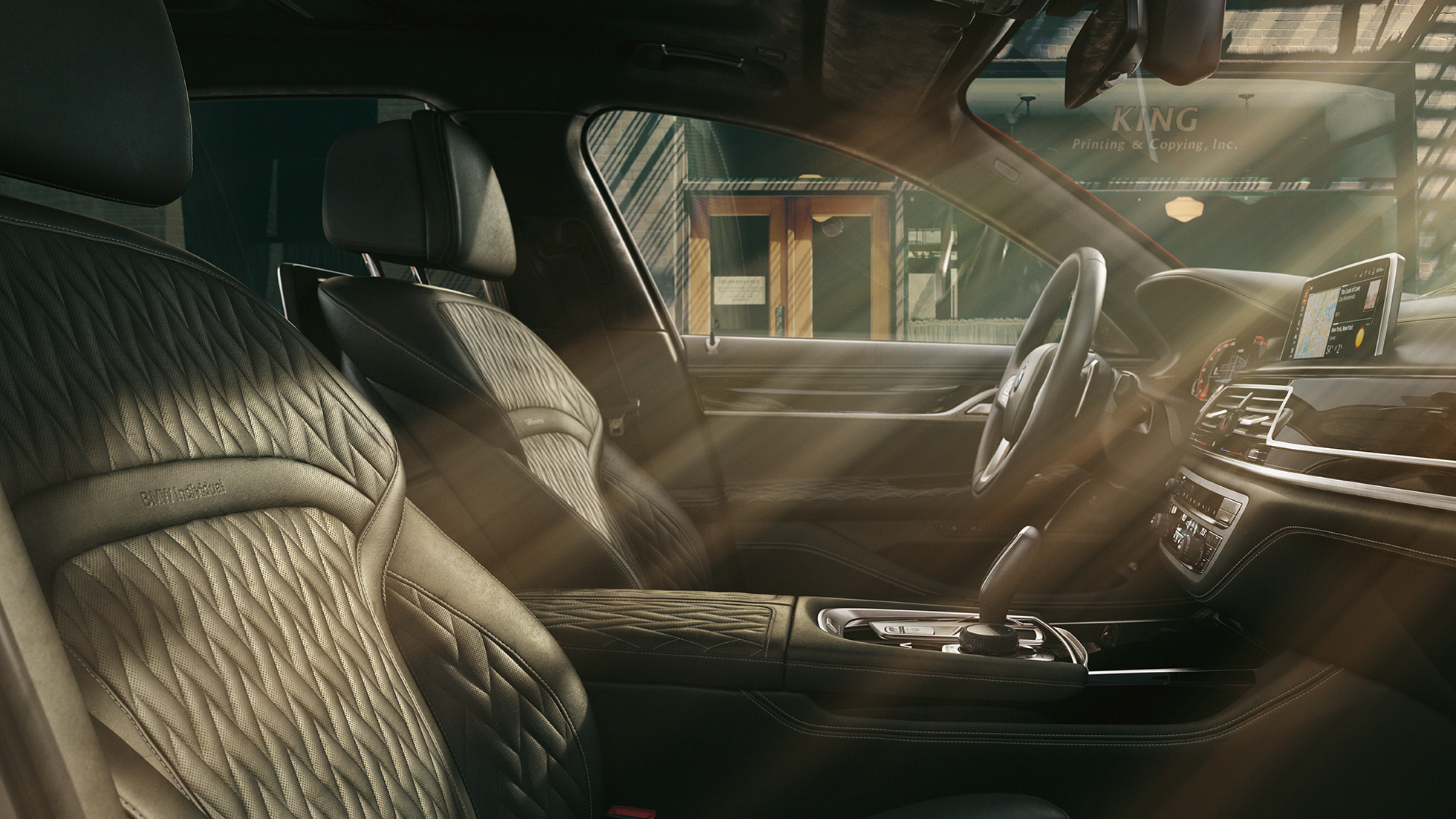 Interior de alta qualidade do BMW Série 7 Berlina BMW Individual Interior de alta qualidade em preto do BMW Série 7 Berlina BMW Individual