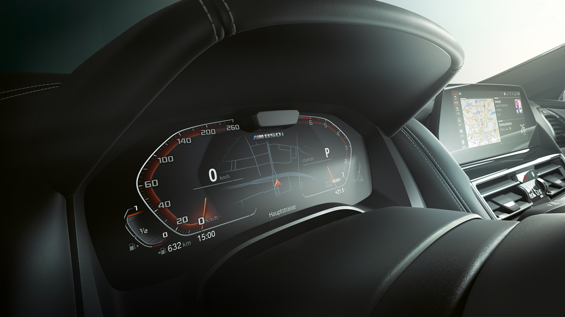 BMW M850i xDrive, painel de instrumentos, assistente de condução Plus. BMW M850i xDrive, painel de instrumentos, assistente de condução Plus.