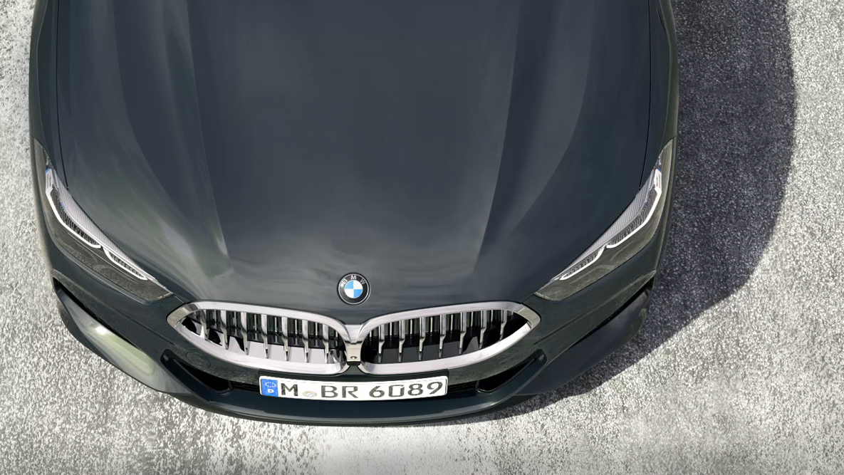 BMW M850i xDrive, perspetiva de topo da dianteira, motor BMW TwinPower Turbo de 8 cilindros a gasolina. BMW M850i xDrive, perspetiva de topo da dianteira, motor BMW TwinPower Turbo de 8 cilindros a gasolina.