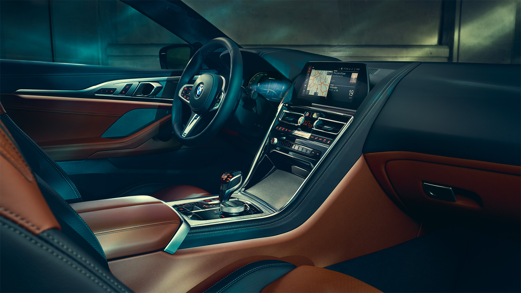 The BMW 8 Series Coupé, interior Interior of the BMW 8 Series Coupé.