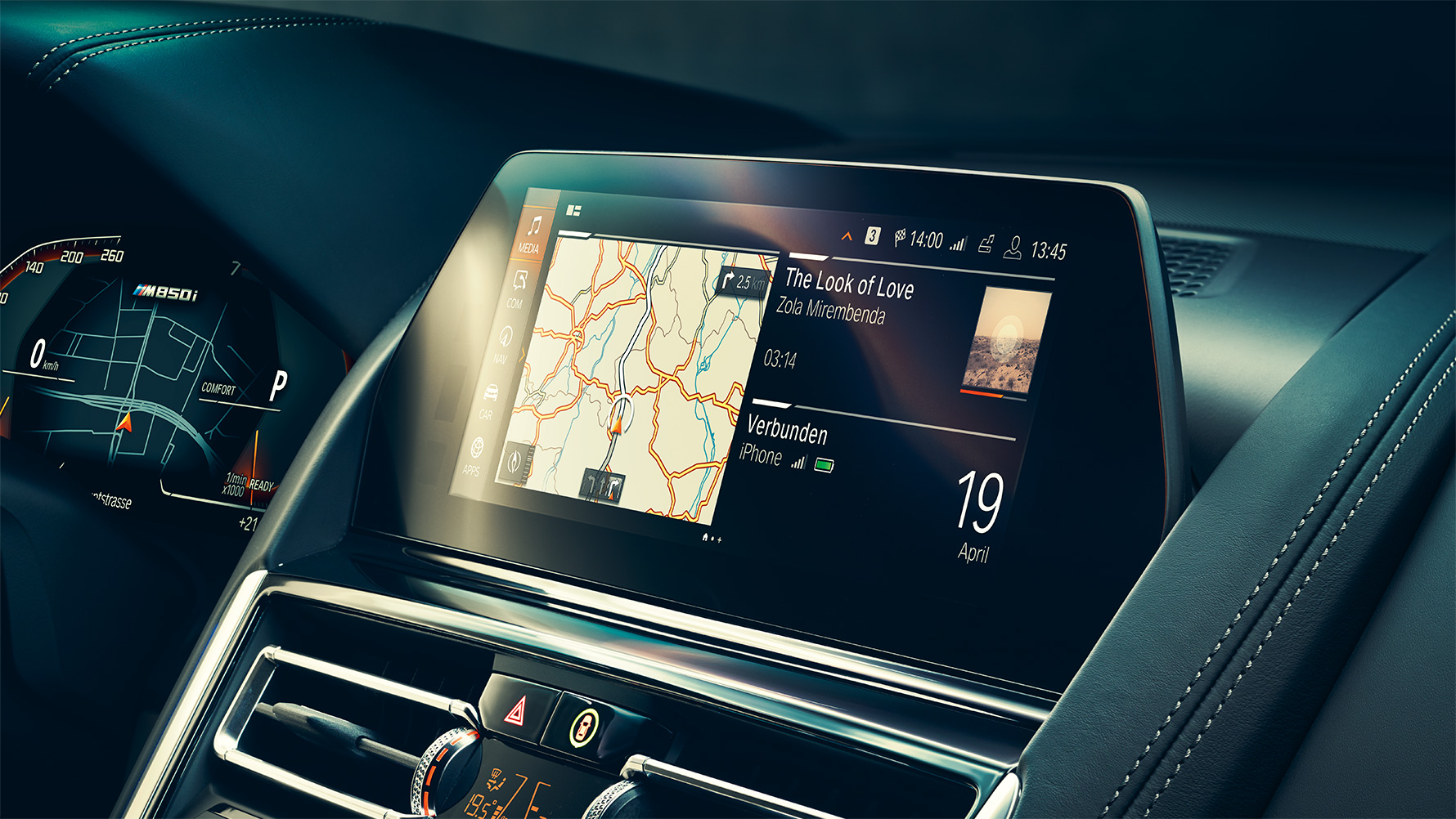 BMW 8 Series Coupé, BMW Live Cockit Professional Interior of the BMW 8 Series Coupé with Control Display and BMW Live Cockpit Professional.