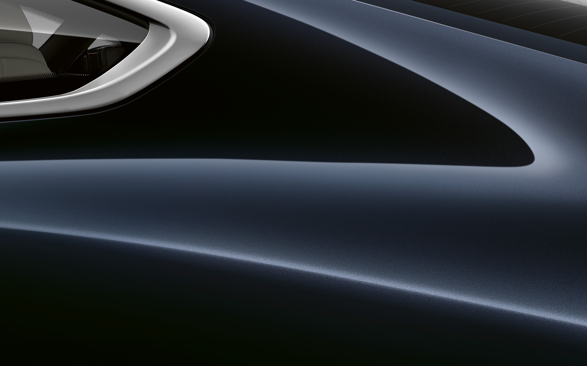 BMW 8 Series Coupé, close-up of C pillar Close-up of the C pillar of the BMW 8 Series Coupé in carbon black metallic.