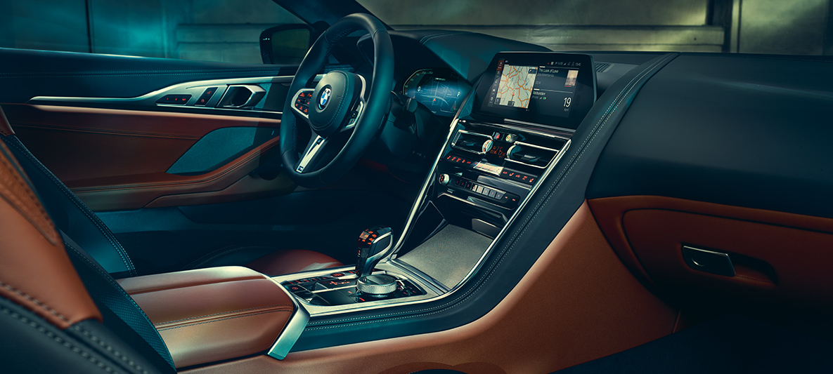 BMW 8 Série Coupé, interior Interior do BMW Série 8 Coupé.