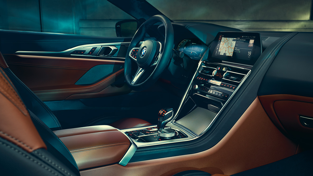 BMW Série 8 Coupé, interior. Interior do BMW Série 8 Coupé.