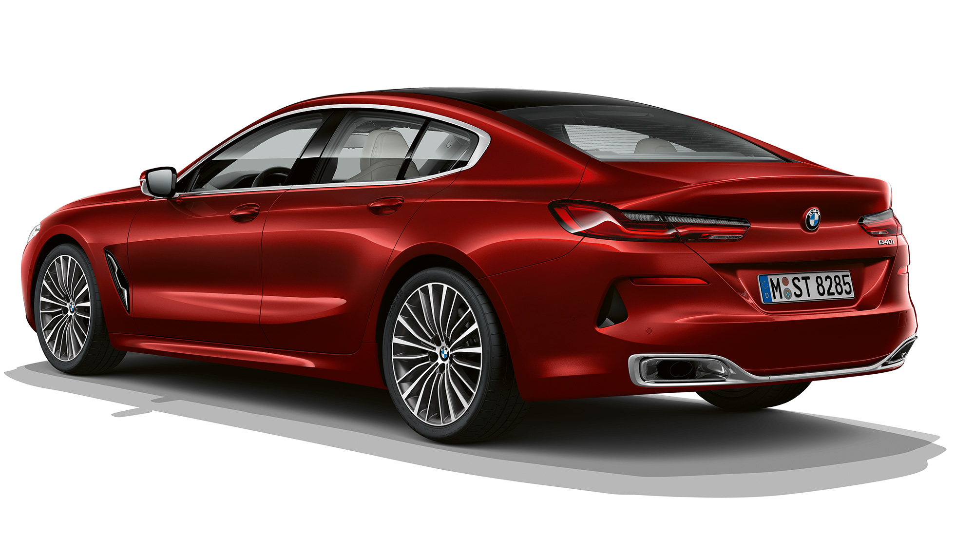 Versão base, perspetiva traseira a três quartos BMW Série 8 Gran Coupé, versão base, perspetiva traseira a três quartos