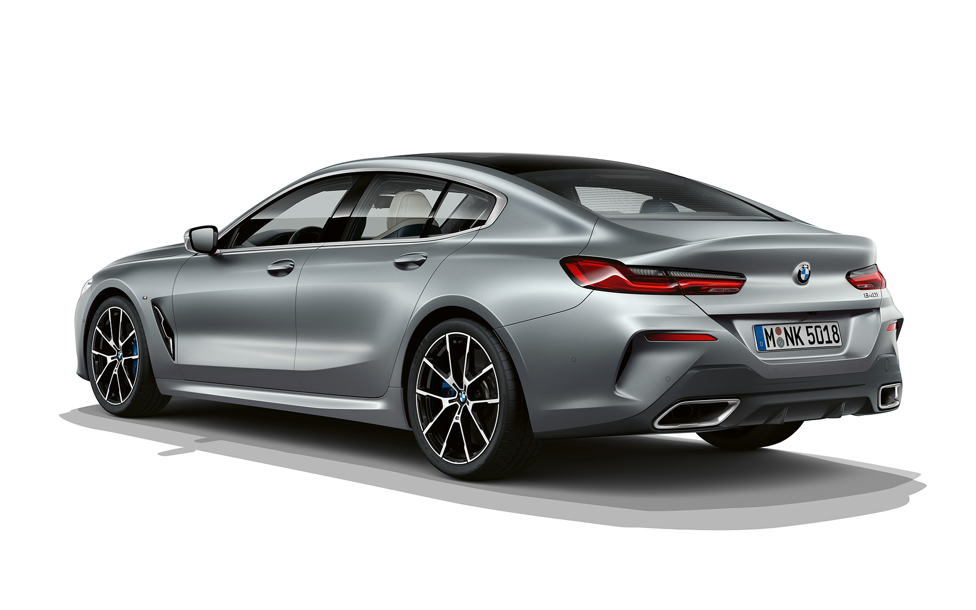 Frozen Temptation, perspetiva frontal a três quartos BMW Série 8 Gran Coupé, Frozen Temptation, perspetiva traseira a três quartos