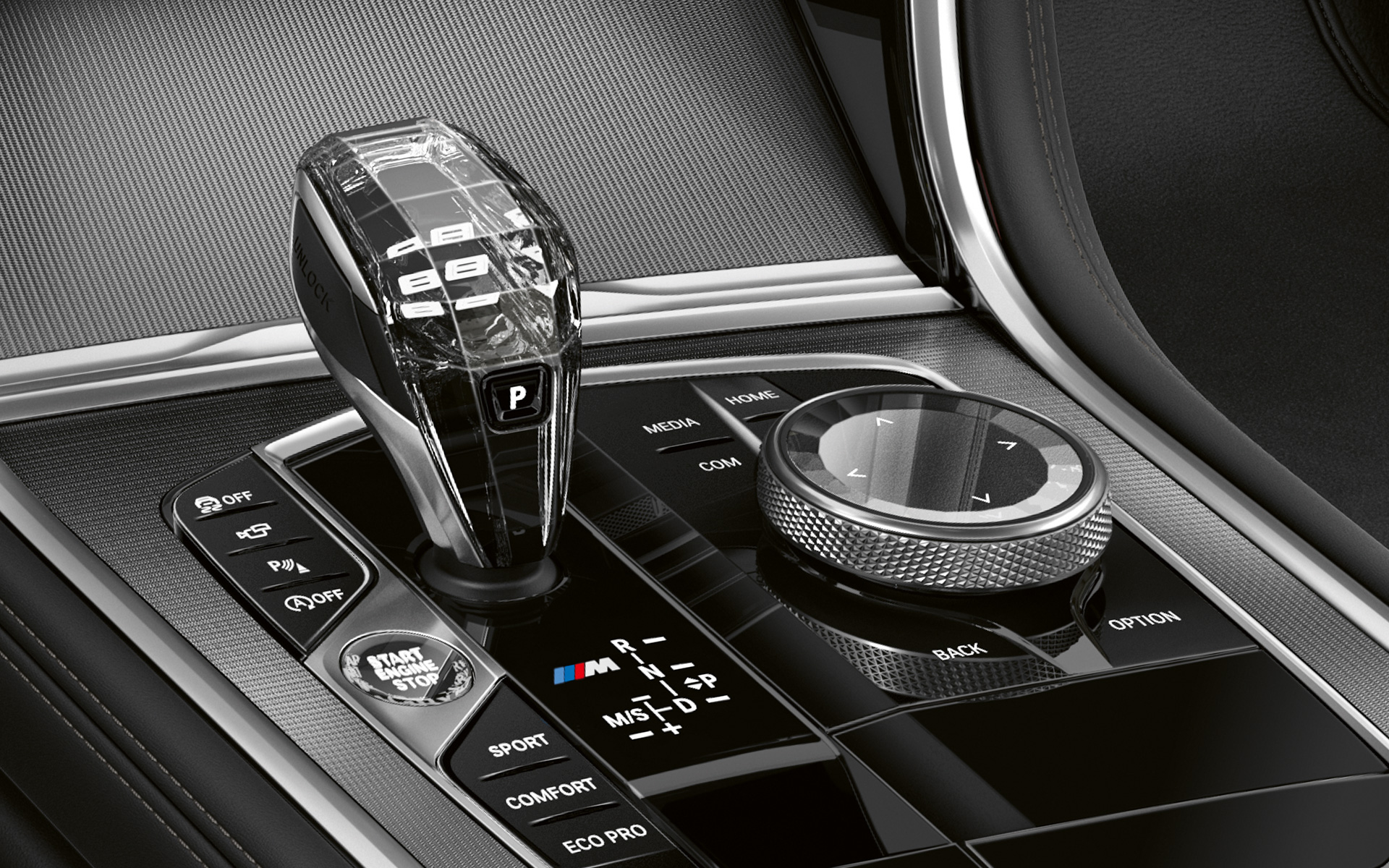 Posto de condução Pure Contrast BMW Série 8 Gran Coupé, posto de condução Pure Contrast