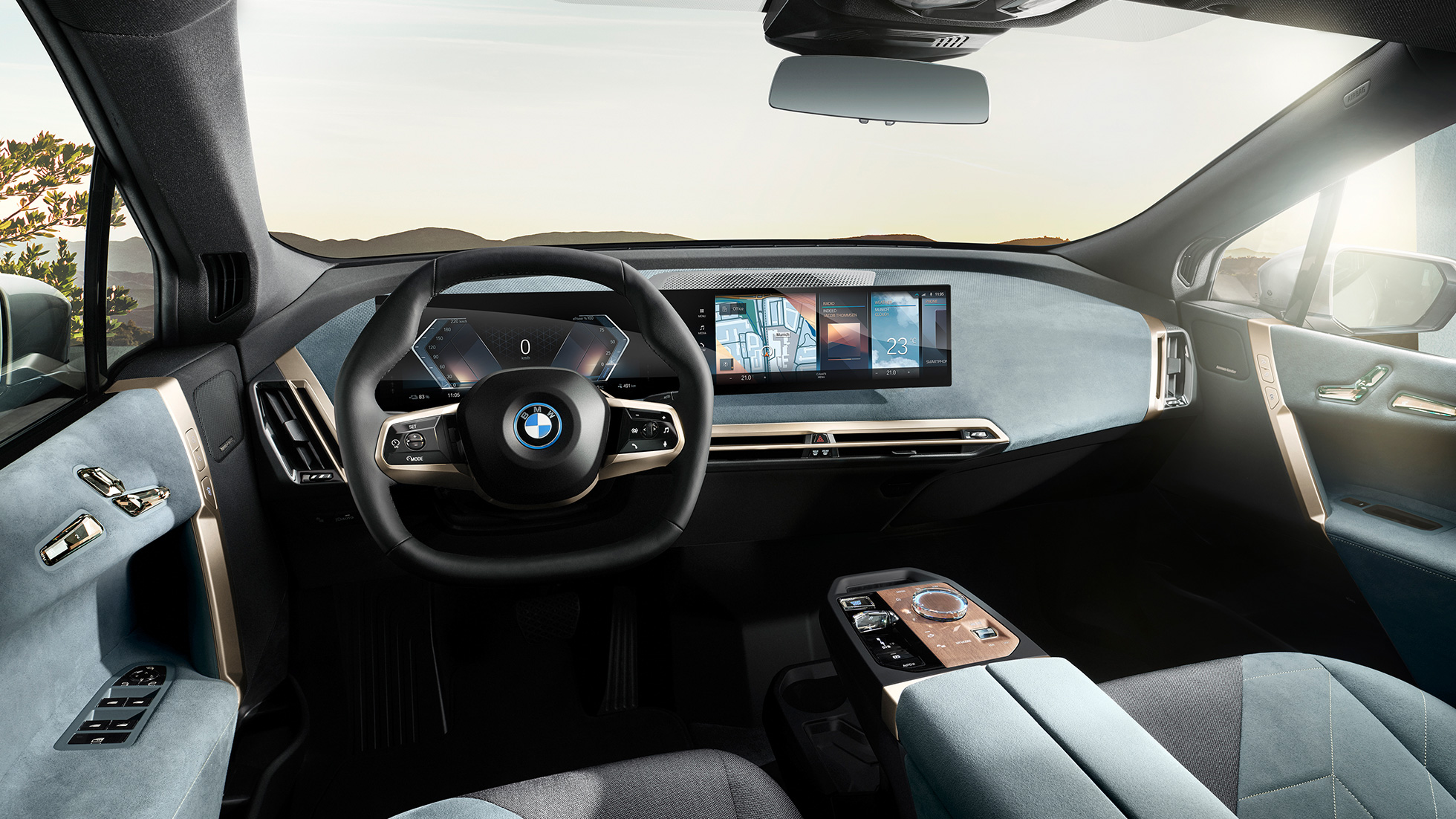BMW iX, cockpit, interior BMW iX, i20, cockpit, interior
