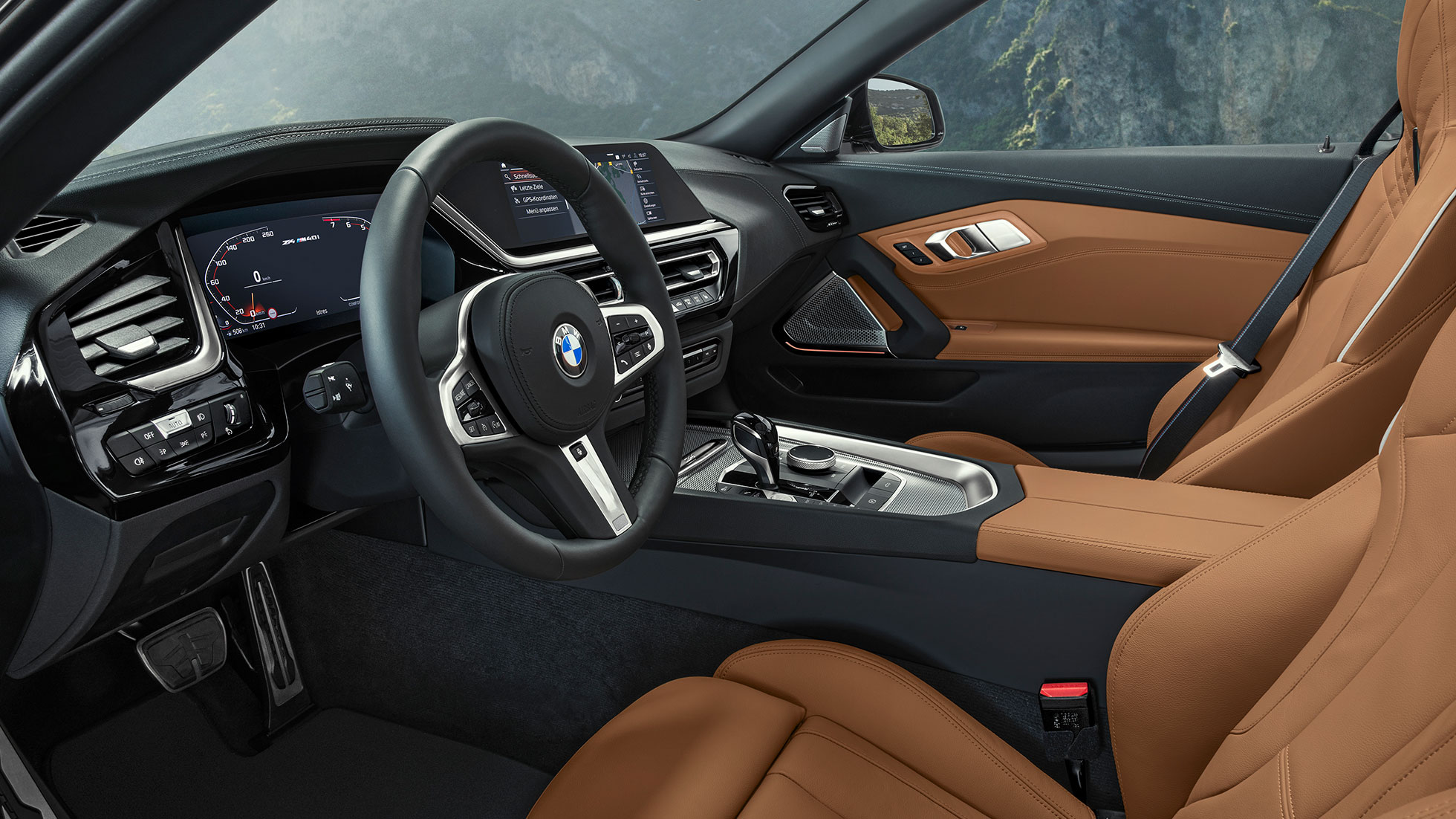 Interior do BMW Z4 M40i, G29 Volante, BMW Z4 Roadster M40i, G29, 2019, interior