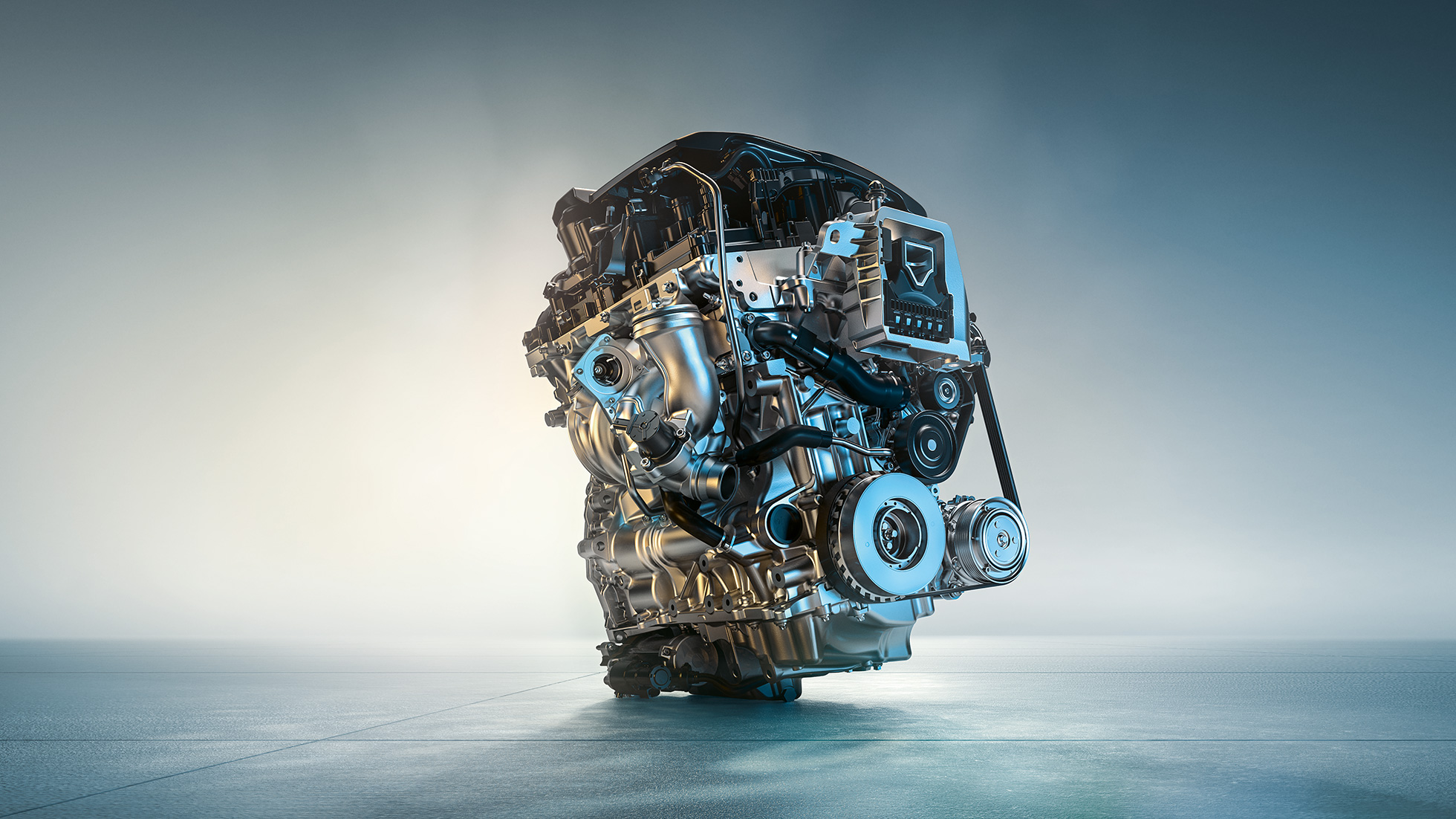 Motor do BMW M135i xDrive. Motor M TwinPower Turbo de quatro cilindros a gasolina do BMW M135i xDrive com 306 cv (225 kW).