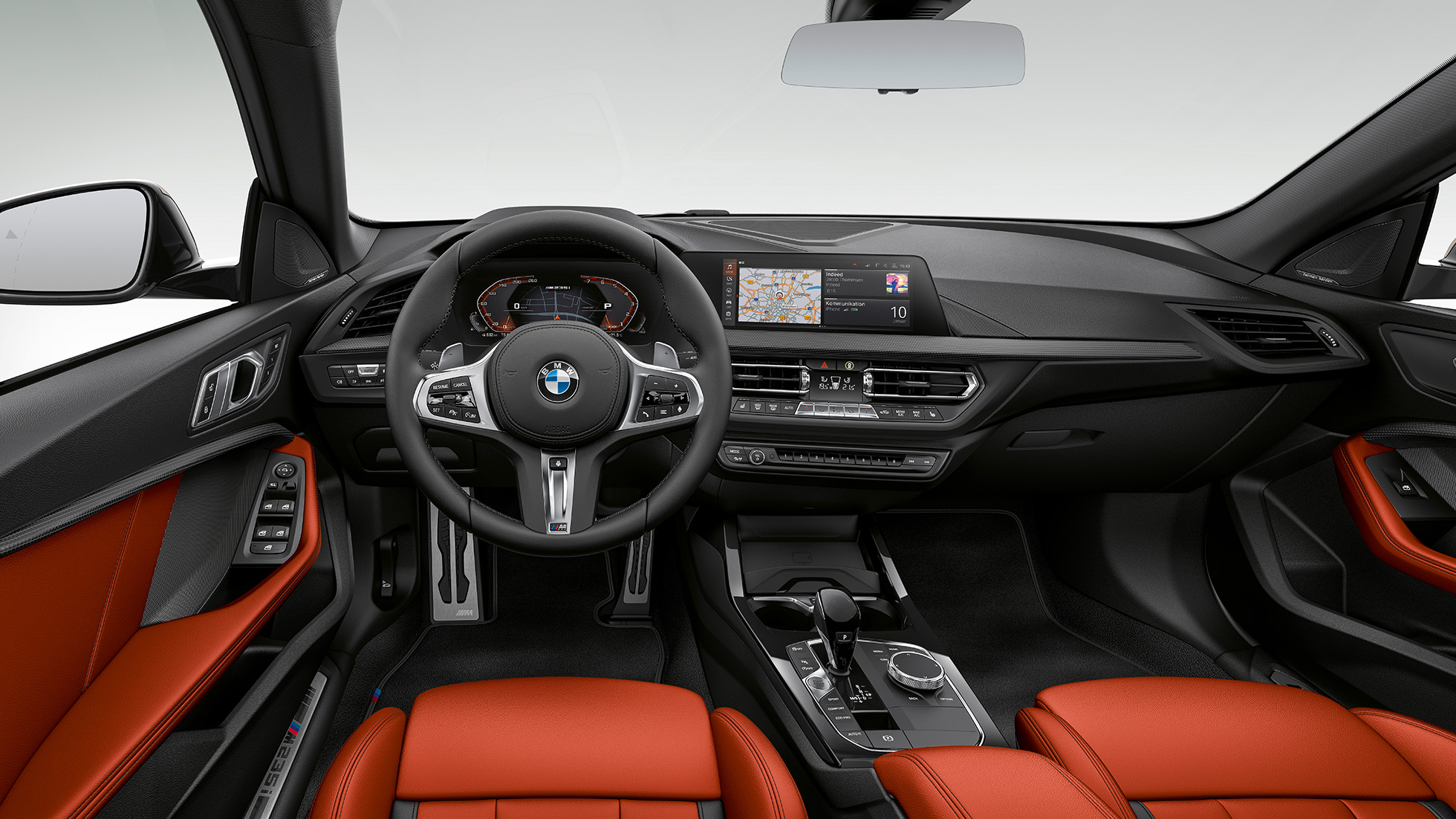 Posto de condução, BMW M235i xDrive Gran Coupé Posto de condução orientado para o condutor, BMW M235i xDrive Gran Coupé, 2020, F44, interior