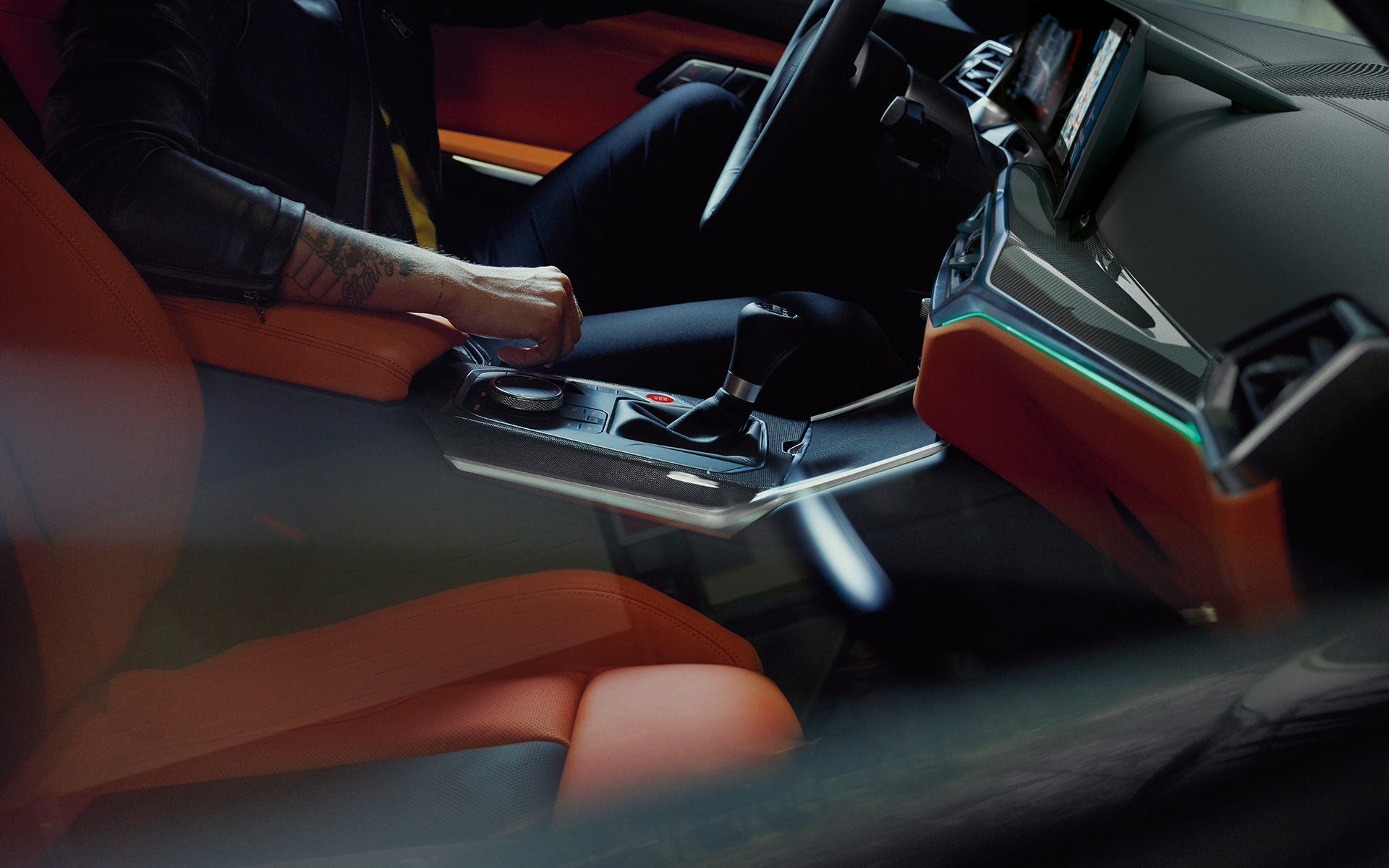 BMW M3 Berlina, G80, 2020, posto de condução, interior