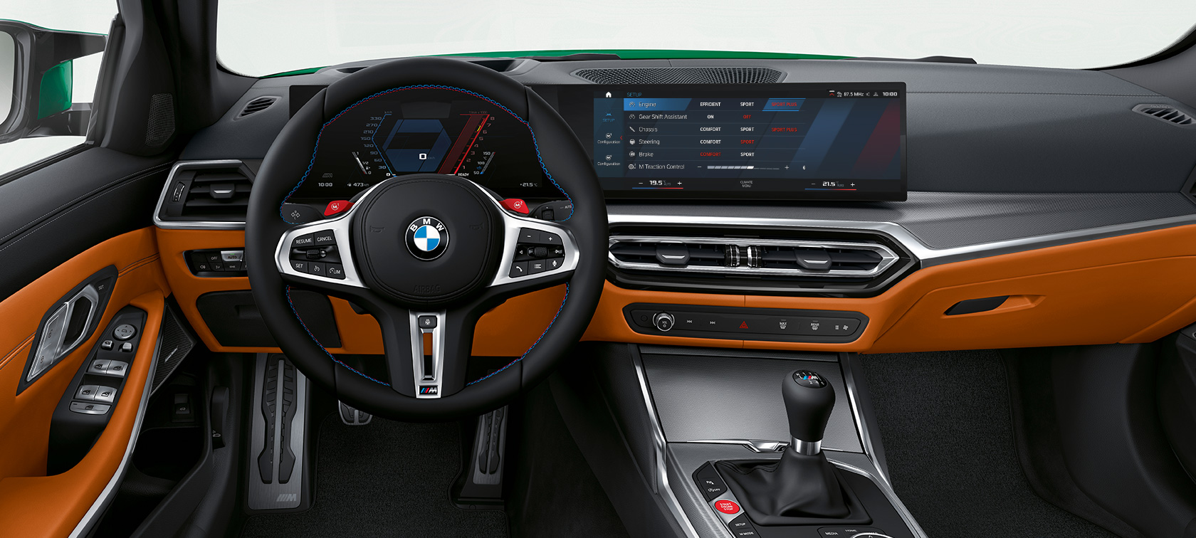 BMW M3 CS, G80, posto de condução BMW M3 CS, G80, posto de condução, interior