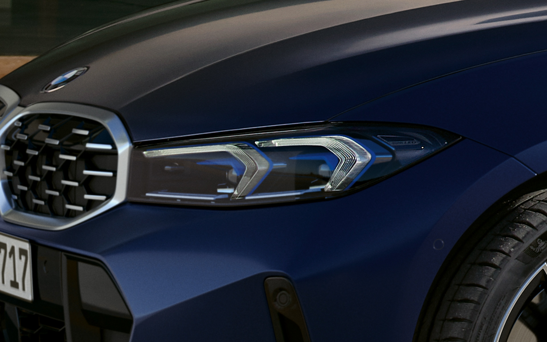BMW M340i xDrive Touring, G21, pintura azul Frozen Tanzanite, faróis dianteiros LED BMW M340i xDrive Touring, G21, pintura azul Frozen Tanzanite, faróis dianteiros LED