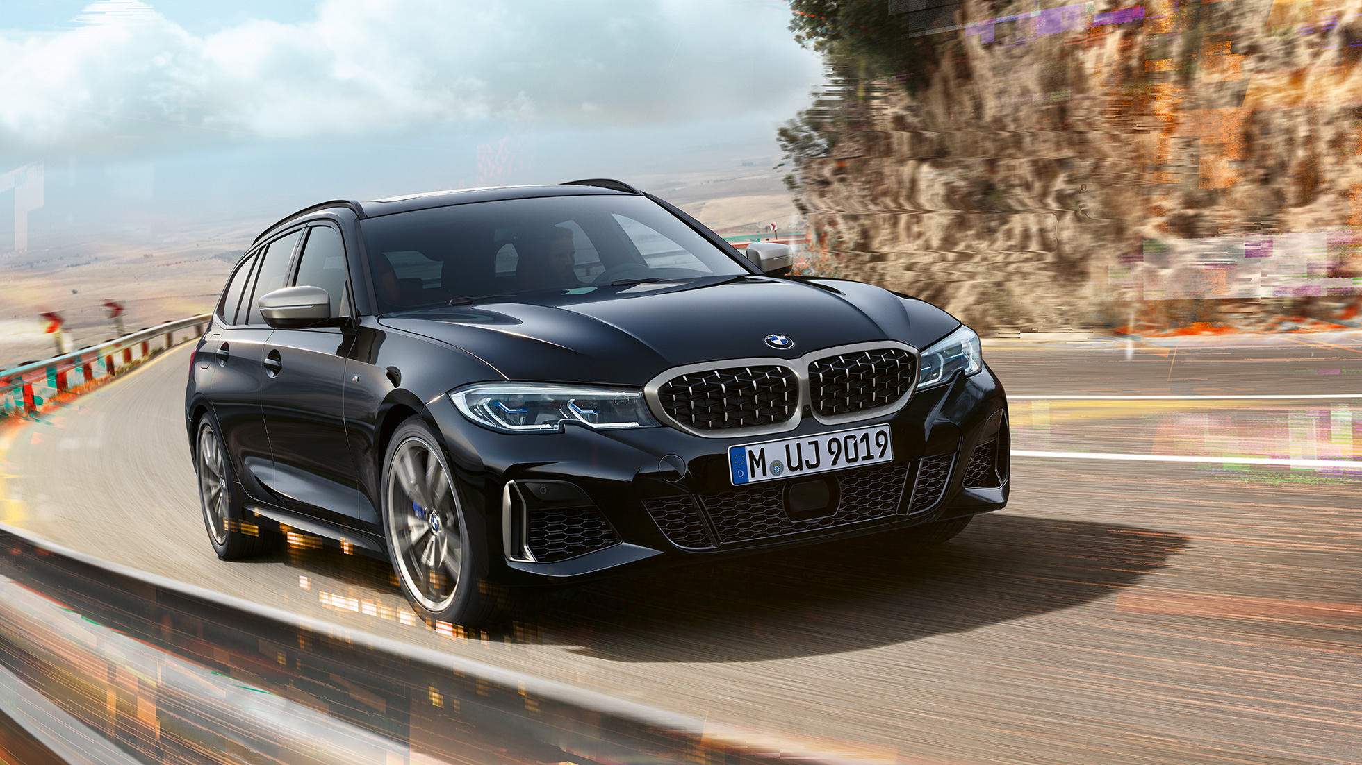 Grelha em forma de rim e entradas de ar BMW M340i xDrive Touring, grelha em forma de rim e entradas de ar
