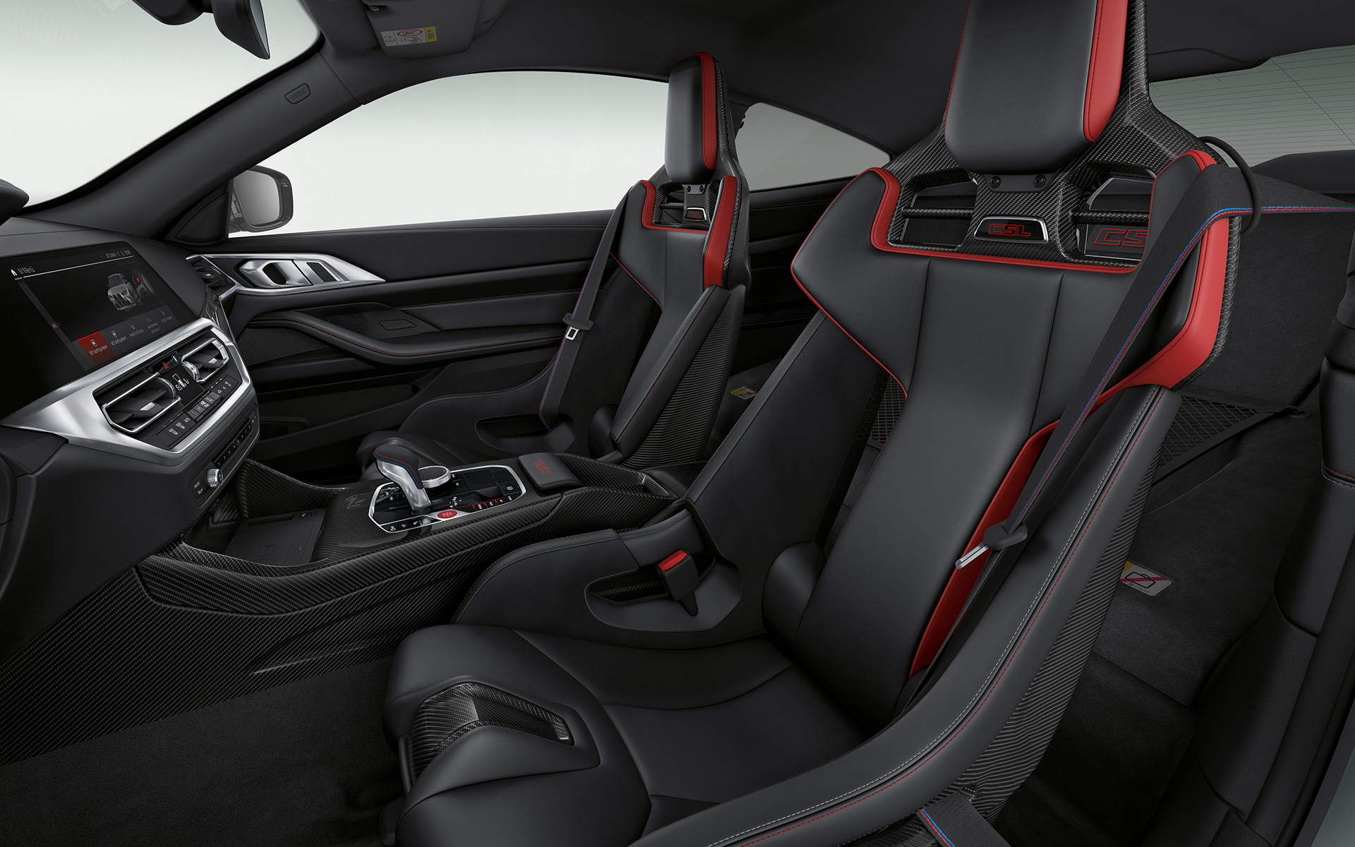 Bancos desportivos M em carbono integrais, BMW M4 CSL, G82 BMW M4 CSL, G82, interior, bancos desportivos M em carbono integrais